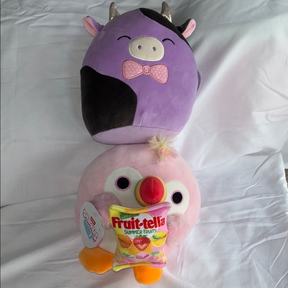 Purple and Pink Plush Stuffed Animals Set